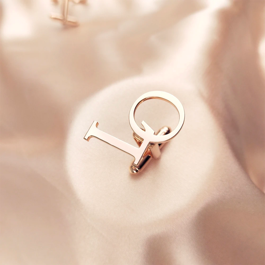 Phụ kiện cài cổ tay áo sơ mi - Khuy măng - Khắc Chữ Theo Yêu Cầu – Thép Không Gỉ, Khắc Chữ Cái Riêng - 1 Cặp 2 Chiếc