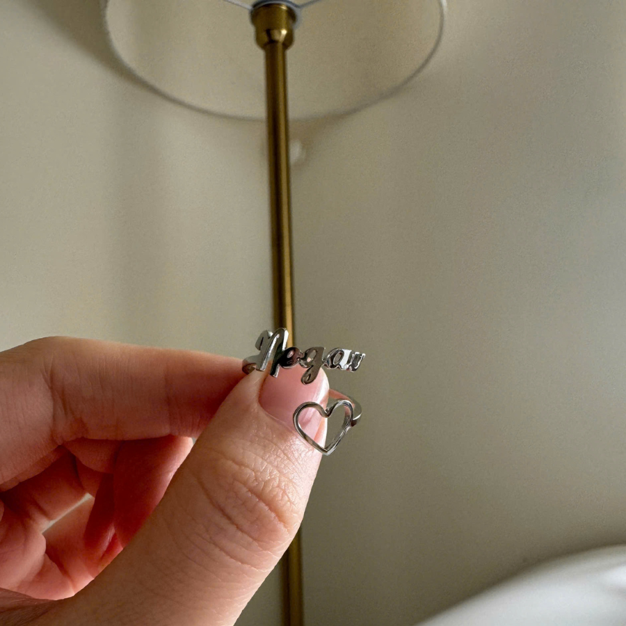 Nhẫn Khắc Chữ Theo Yêu Cầu – Titan Không Gỉ, Quà Tặng Cho Cặp Đôi - Gia Đình - Bạn Bè - Idol