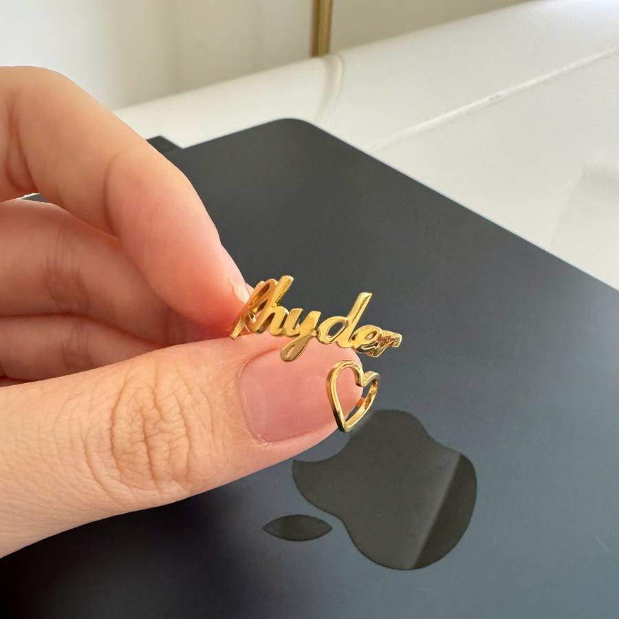 Nhẫn Khắc Chữ Theo Yêu Cầu – Titan Không Gỉ, Quà Tặng Cho Cặp Đôi - Gia Đình - Bạn Bè - Idol