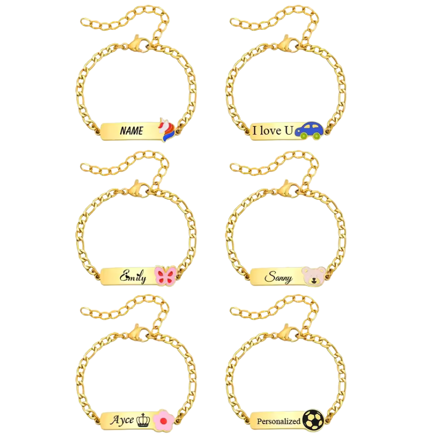 Vòng Tay Khắc Tên, Ngày Sinh Cho Bé – Thiết Kế Dễ Thương, Khắc Theo Yêu Cầu