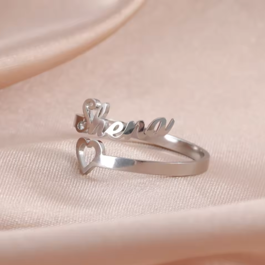 Nhẫn Khắc Tên Theo Yêu Cầu – Thiết Kế Cá Nhân Hóa, Titan Không Gỉ, Phụ Kiện Cho Cặp Đôi & Gia Đình