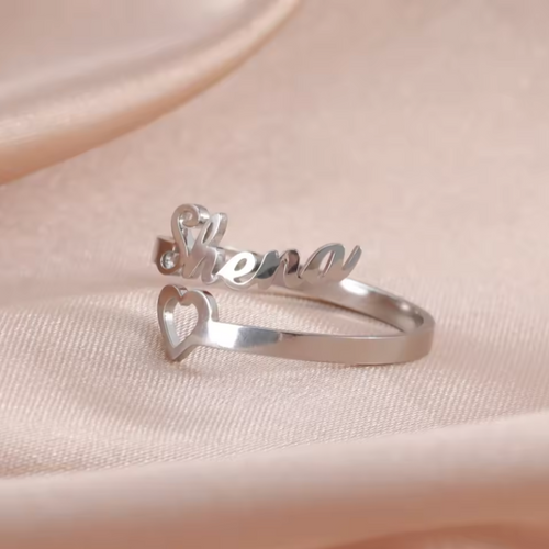 Nhẫn Khắc Tên Theo Yêu Cầu – Thiết Kế Cá Nhân Hóa, Titan Không Gỉ, Phụ Kiện Cho Cặp Đôi & Gia Đình