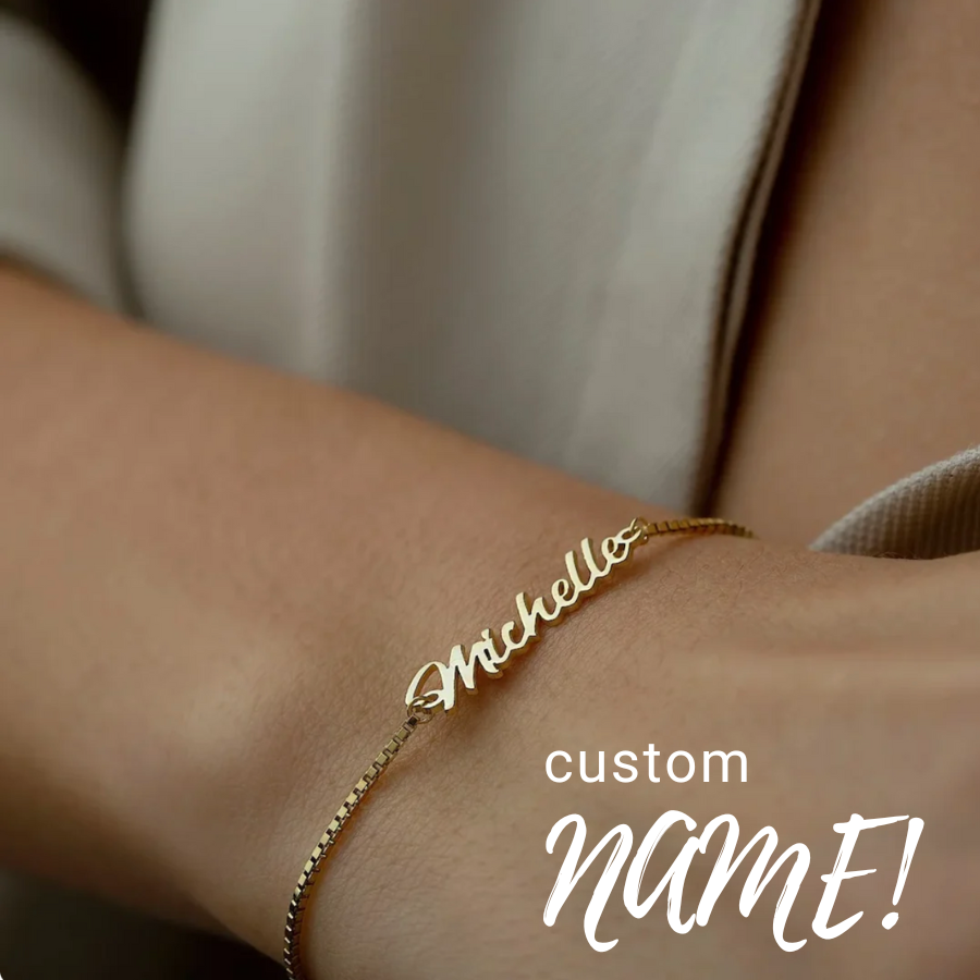 Vòng Tay/Vòng chân Khắc Tên Theo Yêu Cầu - Titan Không Gỉ, Cá Nhân Hóa, Phù Hợp Nữ & Bé