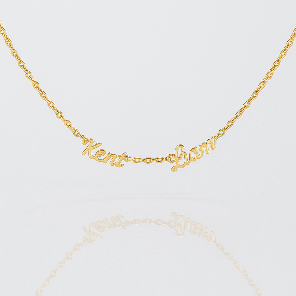 Dây chuyền khắc tên cặp đôi, gia đình – Tùy chọn 1-5 tên