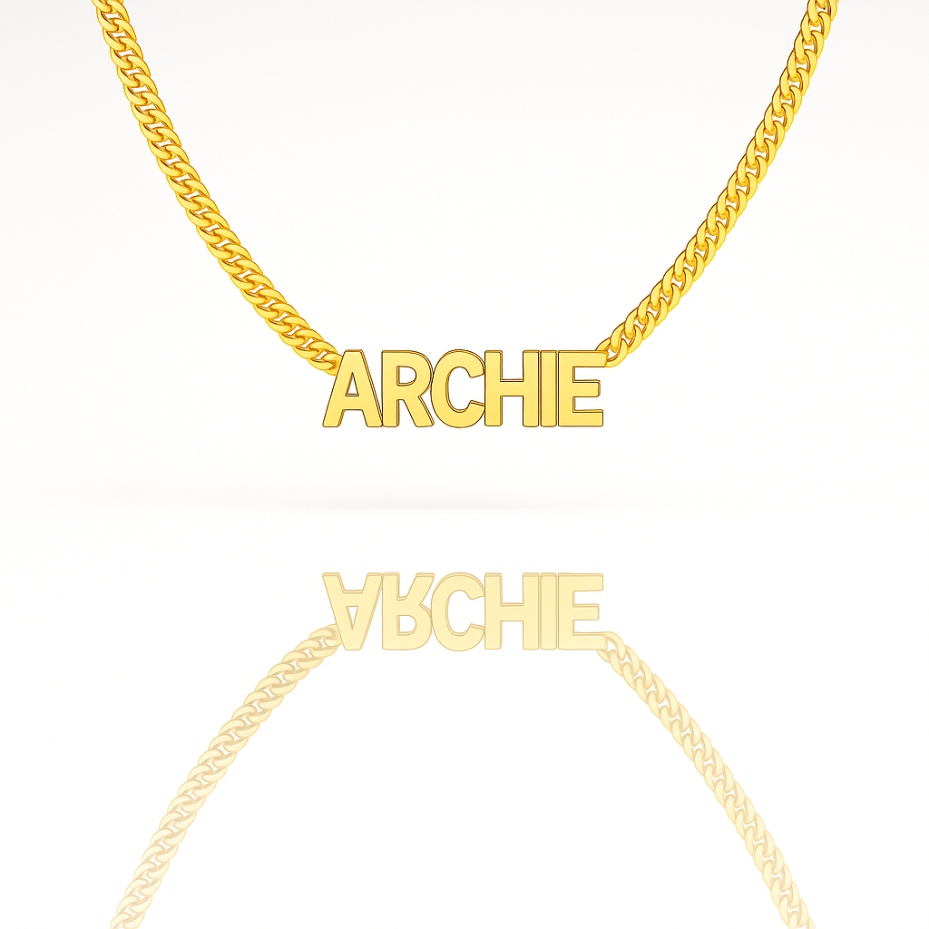Dây Chuyền Khắc Tên Cá Nhân Hóa – Dây Curb Vàng - Trang Sức Handmade, Quà Tặng Ý Nghĩa Cho Các Dịp Đặc Biệt