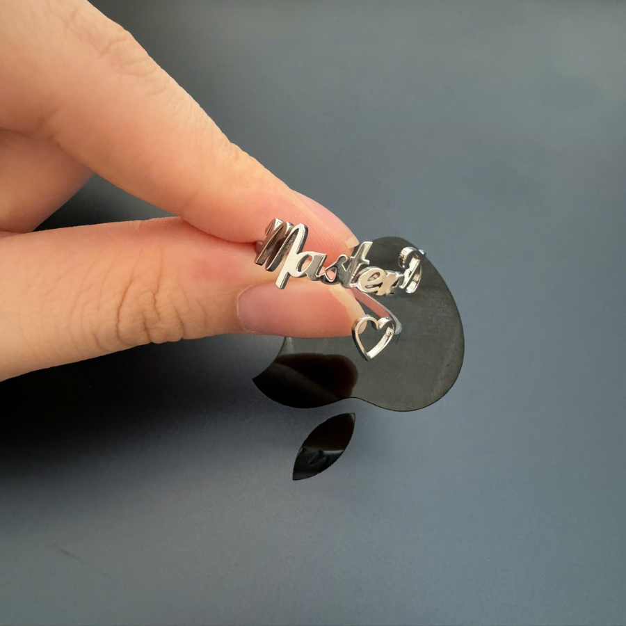 Nhẫn Khắc Chữ Theo Yêu Cầu – Titan Không Gỉ, Quà Tặng Cho Cặp Đôi - Gia Đình - Bạn Bè - Idol