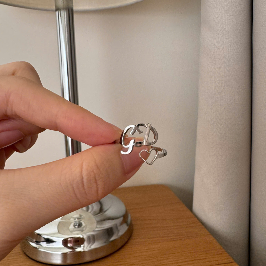 Nhẫn Khắc Chữ Theo Yêu Cầu – Titan Không Gỉ, Quà Tặng Cho Cặp Đôi - Gia Đình - Bạn Bè - Idol