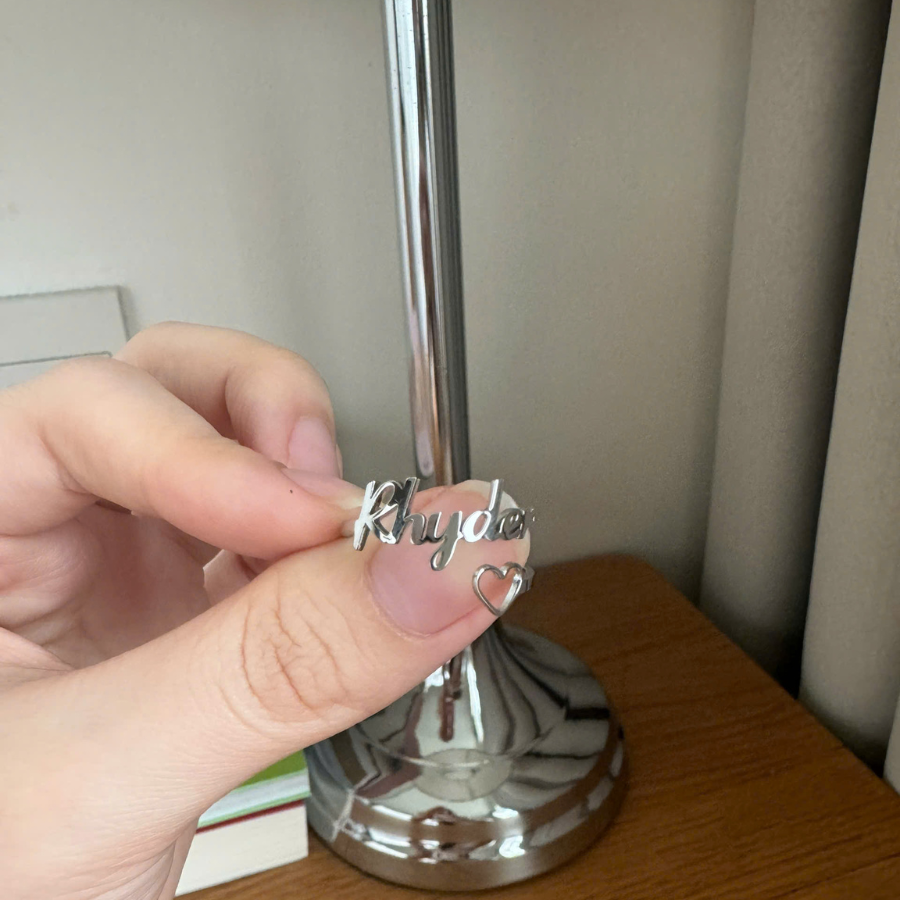 Nhẫn Khắc Chữ Theo Yêu Cầu – Titan Không Gỉ, Quà Tặng Cho Cặp Đôi - Gia Đình - Bạn Bè - Idol