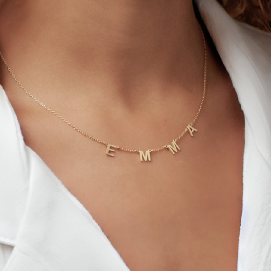 Vòng Cổ Nhiều Chữ Cái Cá Nhân Hóa – Phụ Kiện Ý Nghĩa Dành Tặng Mẹ, Bạn Gái
