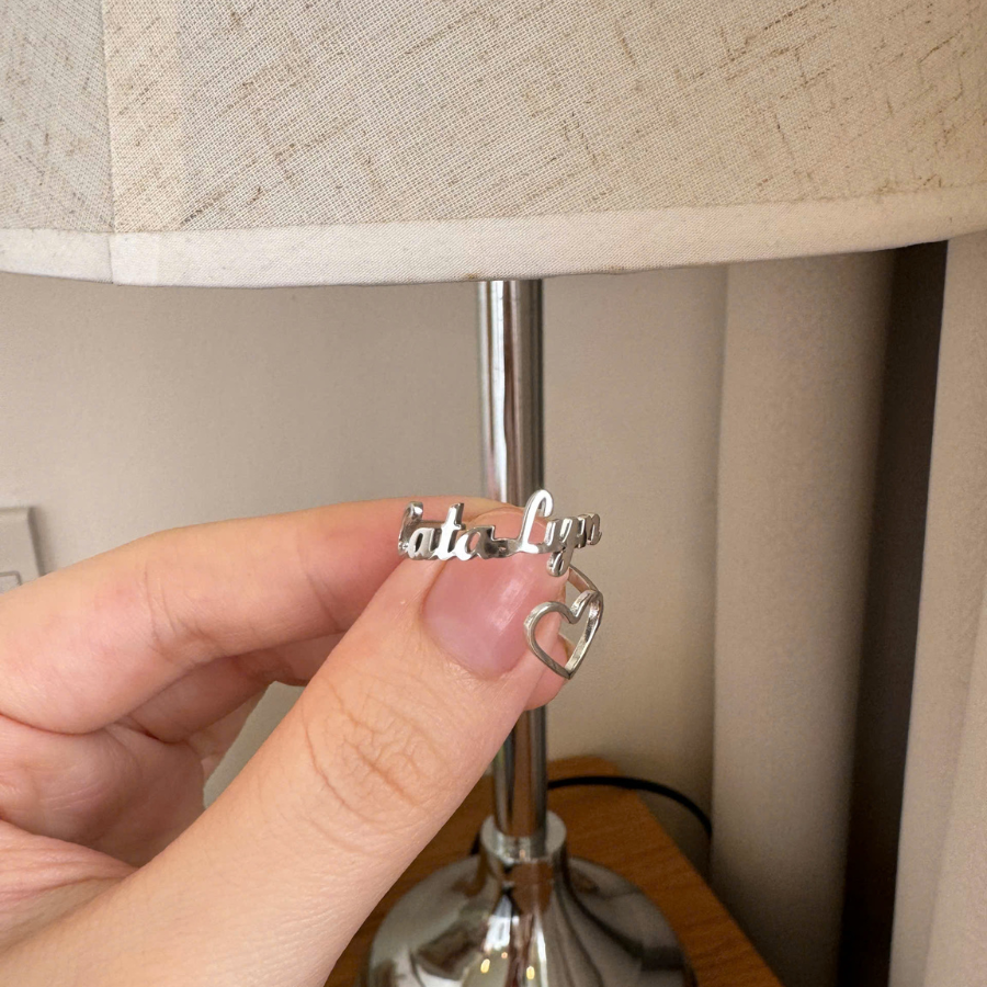 Nhẫn Khắc Chữ Theo Yêu Cầu – Titan Không Gỉ, Quà Tặng Cho Cặp Đôi - Gia Đình - Bạn Bè - Idol