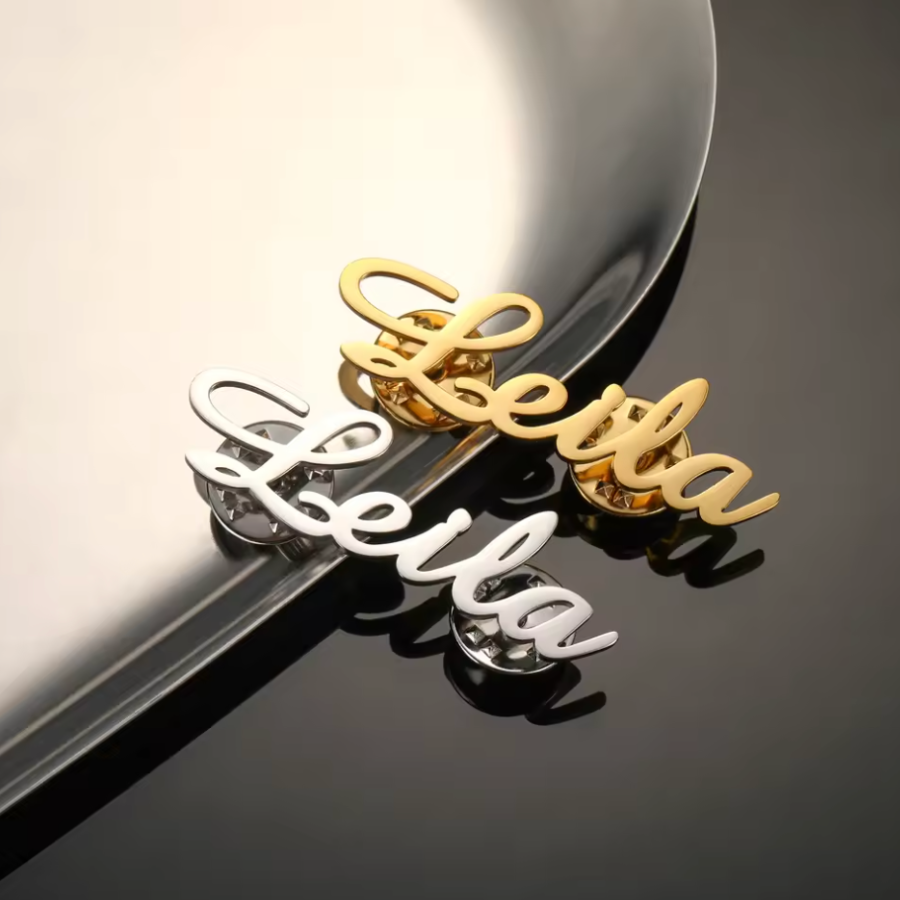 Ghim Cài Tên Theo Yêu Cầu – Titan Cao Cấp Không Gỉ, Trang Sức Cài Áo Cho Nam & Nữ