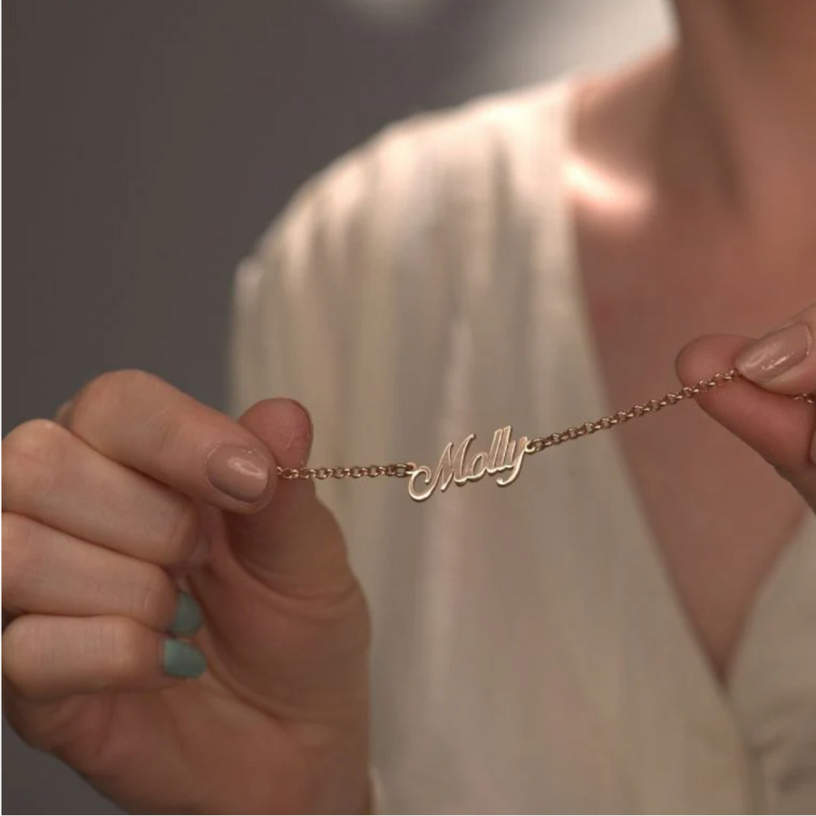 Vòng Tay/Vòng chân Khắc Tên Theo Yêu Cầu - Titan Không Gỉ, Cá Nhân Hóa, Phù Hợp Nữ & Bé