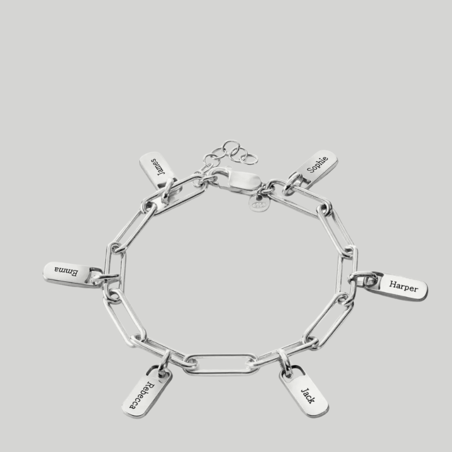 Vòng Tay Khắc Tên Theo Yêu Cầu - Khắc 1-6 Tên, Titan Không Gỉ, Cá Nhân Hóa Nam & Nữ
