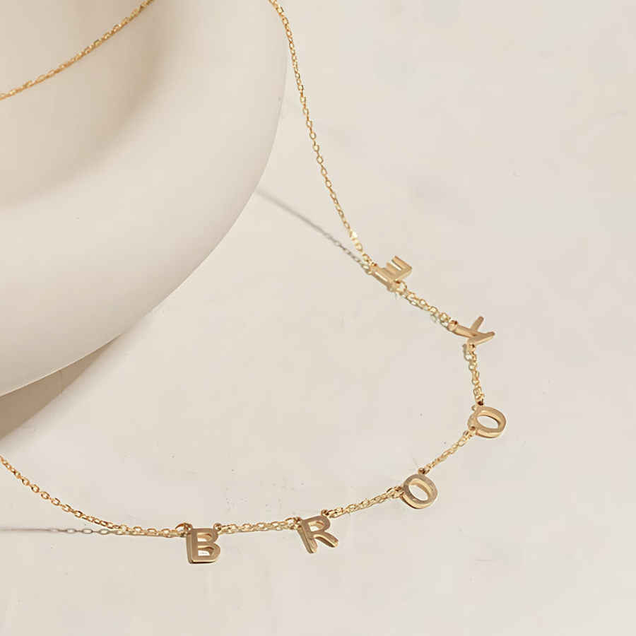 Vòng Cổ Nhiều Chữ Cái Cá Nhân Hóa – Phụ Kiện Ý Nghĩa Dành Tặng Mẹ, Bạn Gái