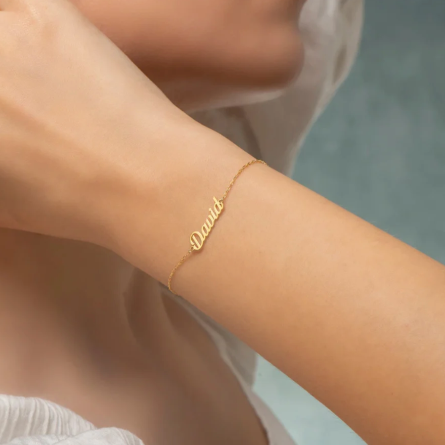 Vòng Tay/Vòng chân Khắc Tên Theo Yêu Cầu - Titan Không Gỉ, Cá Nhân Hóa, Phù Hợp Nữ & Bé