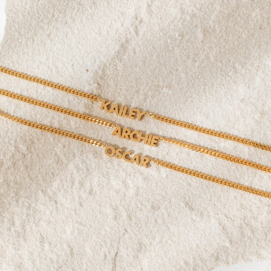 Dây Chuyền Khắc Tên Cá Nhân Hóa – Dây Curb Vàng - Trang Sức Handmade, Quà Tặng Ý Nghĩa Cho Các Dịp Đặc Biệt