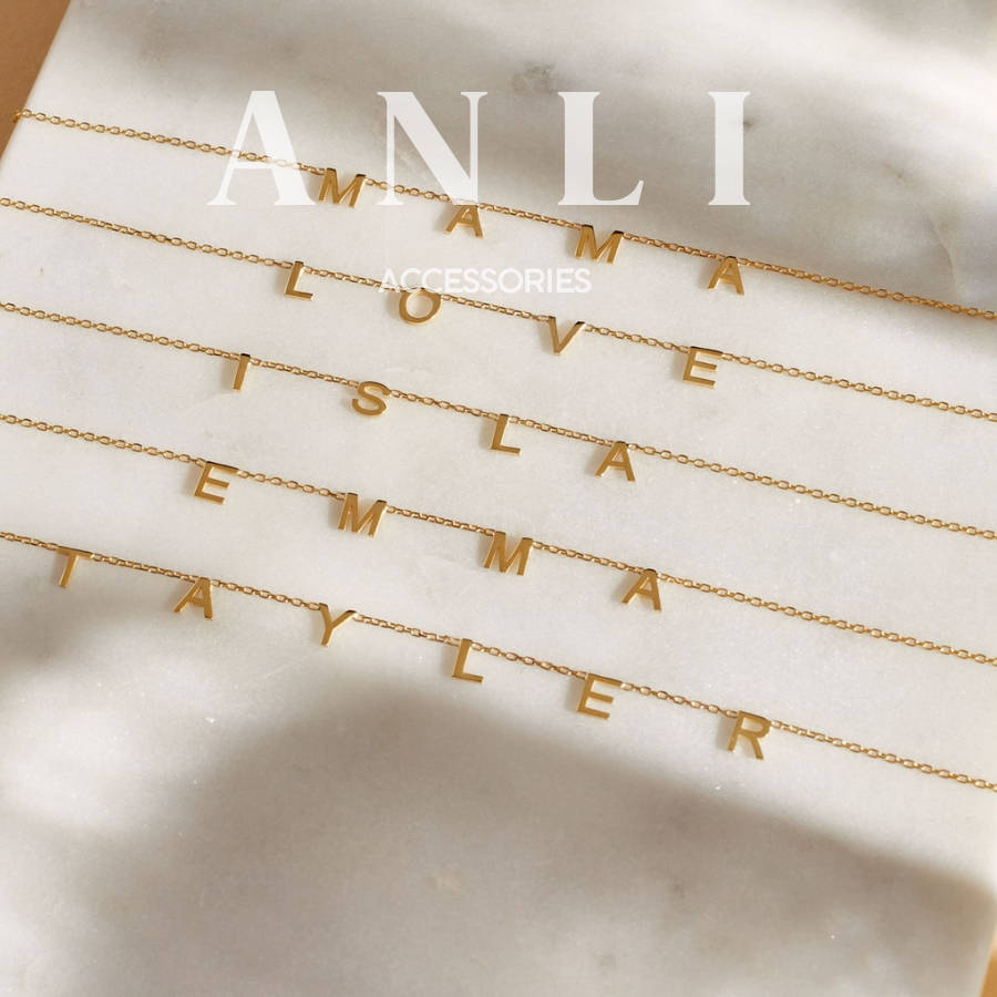 Vòng Cổ Nhiều Chữ Cái Cá Nhân Hóa – Phụ Kiện Ý Nghĩa Dành Tặng Mẹ, Bạn Gái