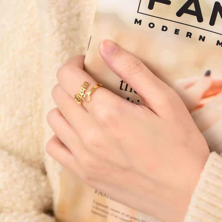 Nhẫn Khắc Tên Theo Yêu Cầu – Thiết Kế Cá Nhân Hóa, Titan Không Gỉ, Phụ Kiện Cho Cặp Đôi & Gia Đình