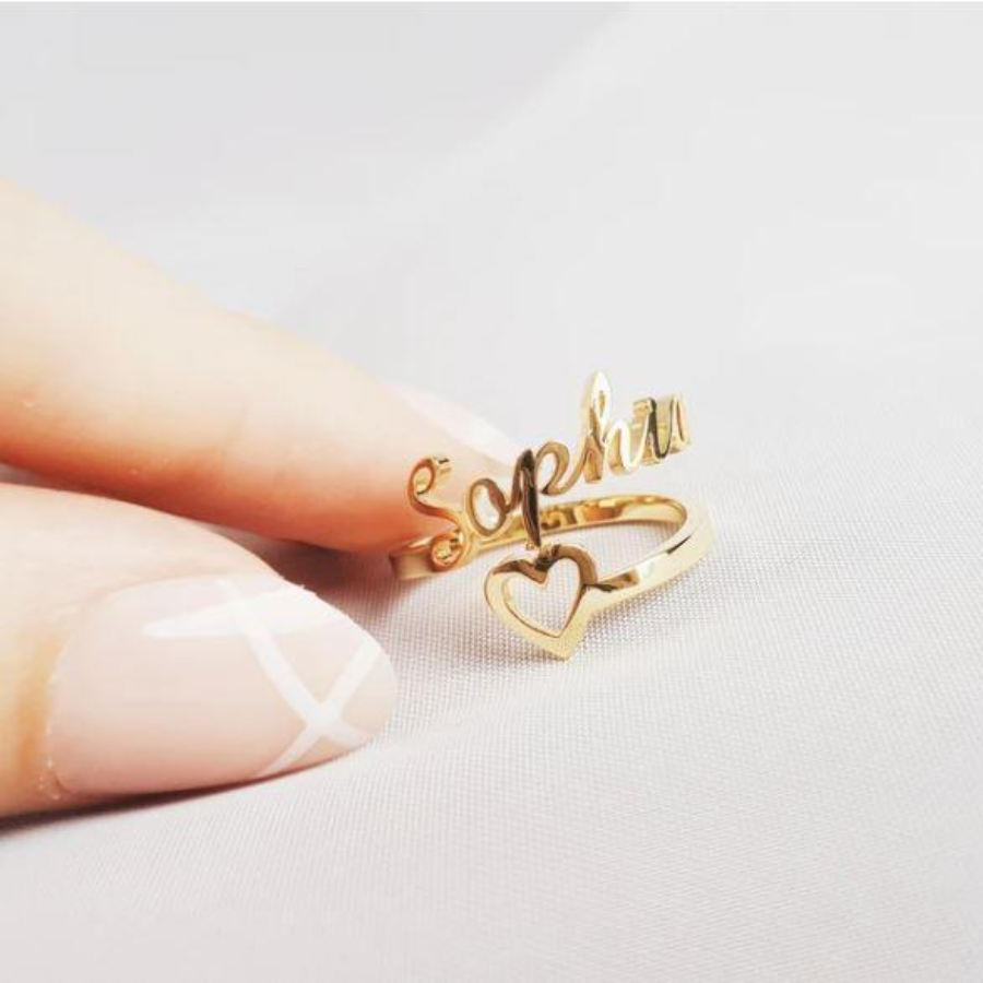 Nhẫn Khắc Chữ Theo Yêu Cầu – Titan Không Gỉ, Quà Tặng Cho Cặp Đôi - Gia Đình - Bạn Bè - Idol