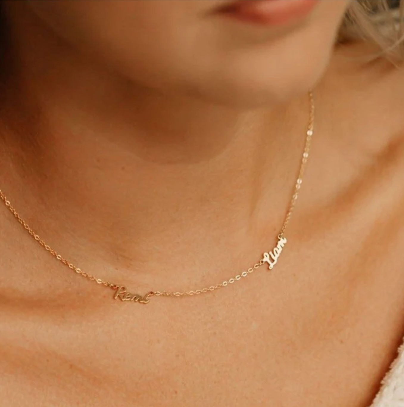 Dây chuyền khắc tên cặp đôi, gia đình – Tùy chọn 1-5 tên