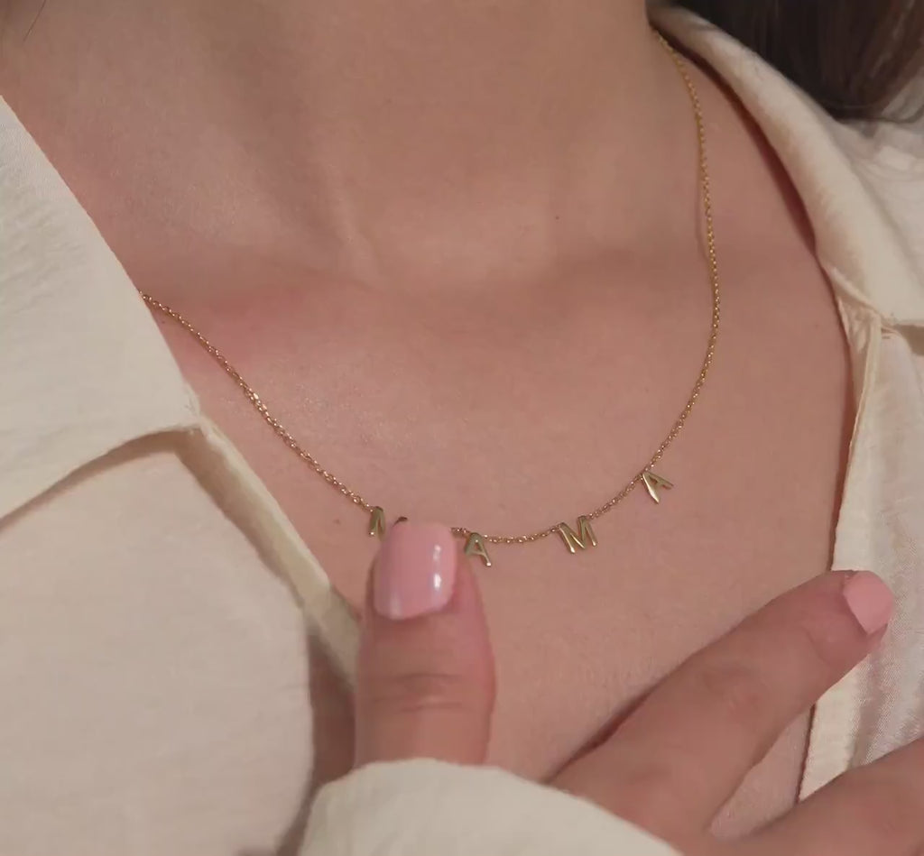 Vòng Cổ Nhiều Chữ Cái Cá Nhân Hóa – Phụ Kiện Ý Nghĩa Dành Tặng Mẹ, Bạn Gái