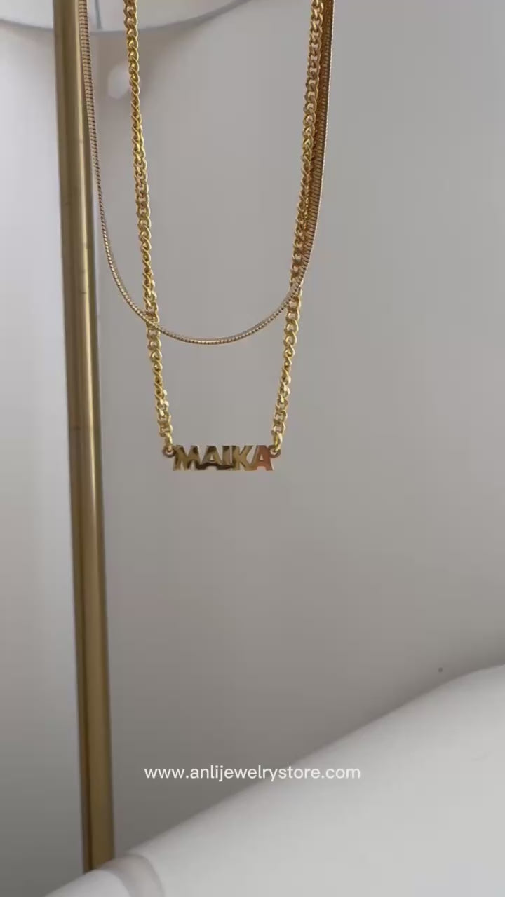 Dây Chuyền Khắc Tên Cá Nhân Hóa – Dây Curb Vàng - Trang Sức Handmade, Quà Tặng Ý Nghĩa Cho Các Dịp Đặc Biệt